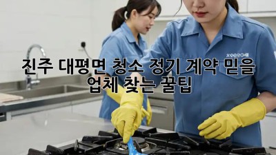 진주 대평면 청소 정기 계약🧹✨ 믿을 업체 찾는 꿀팁!